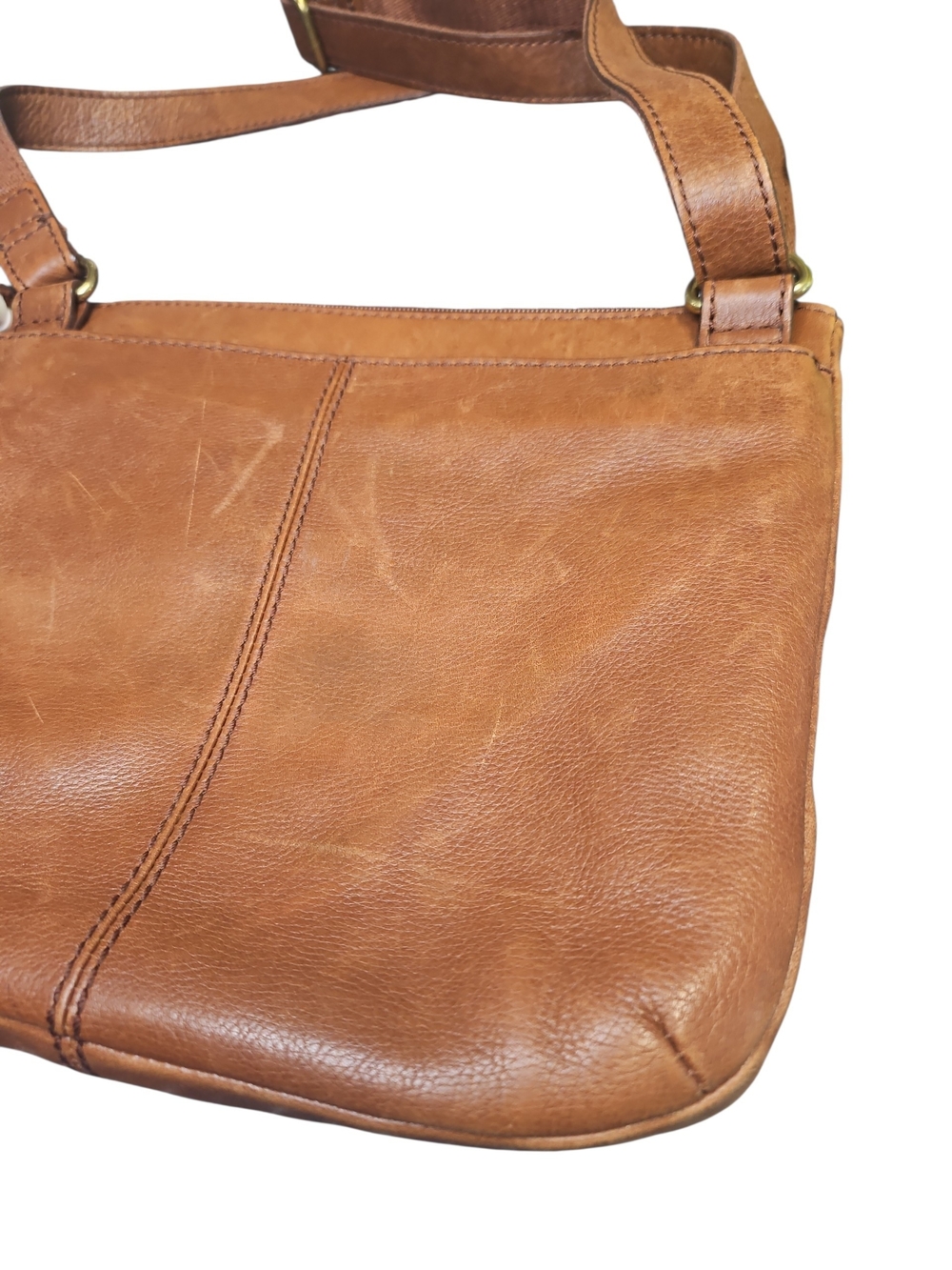 Fossil Tan Tessa Women's Leather Crossbody Bag Adjustable Strap Casual - Picture 5 of 6